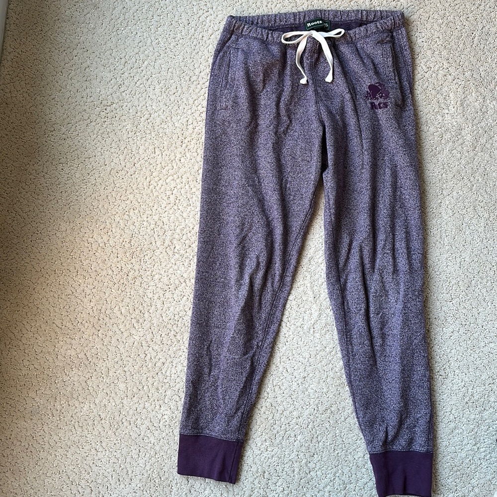 roots purple joggers